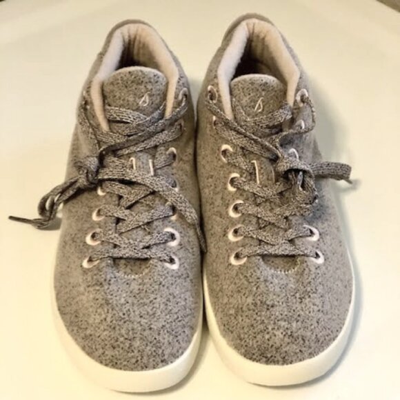 New ALLBIRDS Piper Merino Wool Mids Grey/Pink High Top Ankle Sneakers 10 - Picture 3 of 7